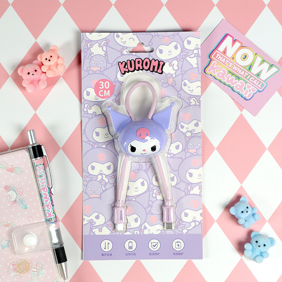 Kuromi laddsladd USB-C till USB-C