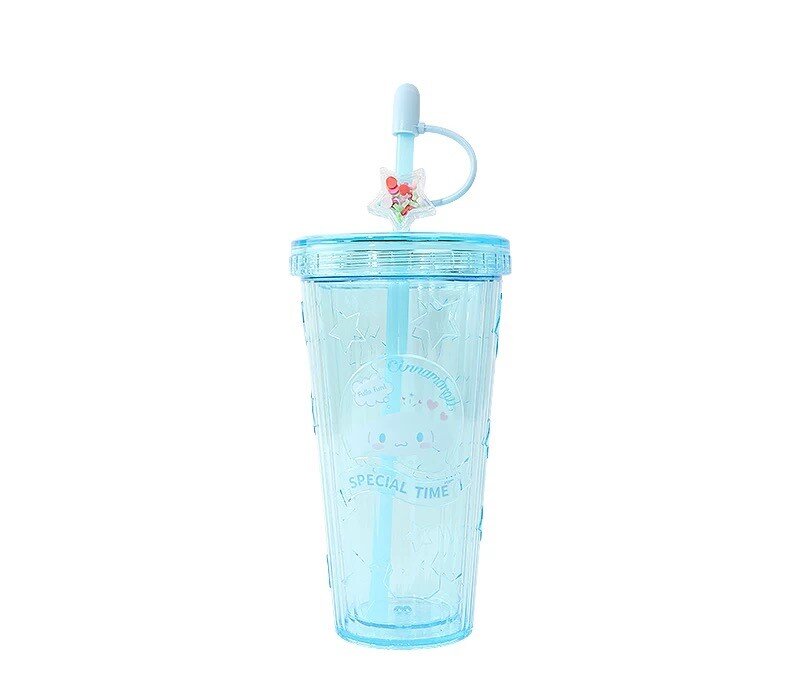 Transparent tumbler med straw topper - Cinnamoroll