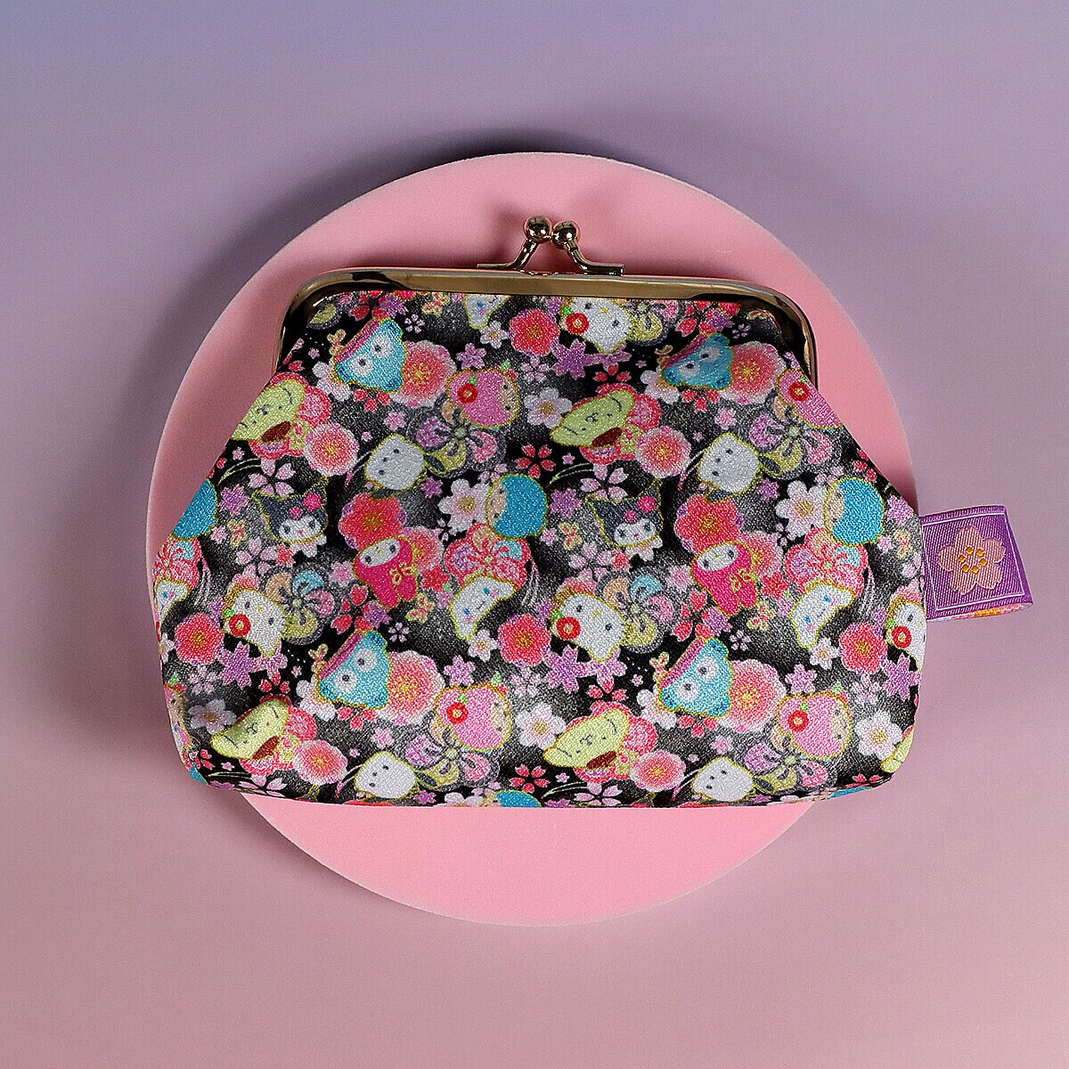 Blommig svart Sanrio-börs