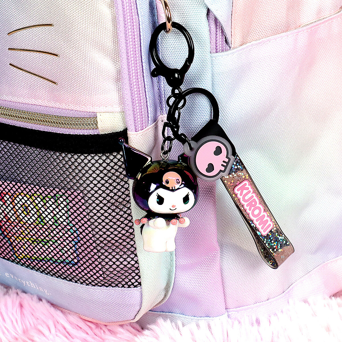 Bag charm - Kuromi Polished Fantasy Svart