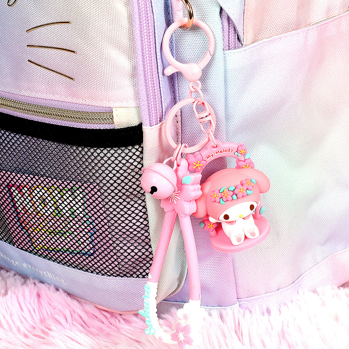 Bag charm - My Melody Sakura Swing