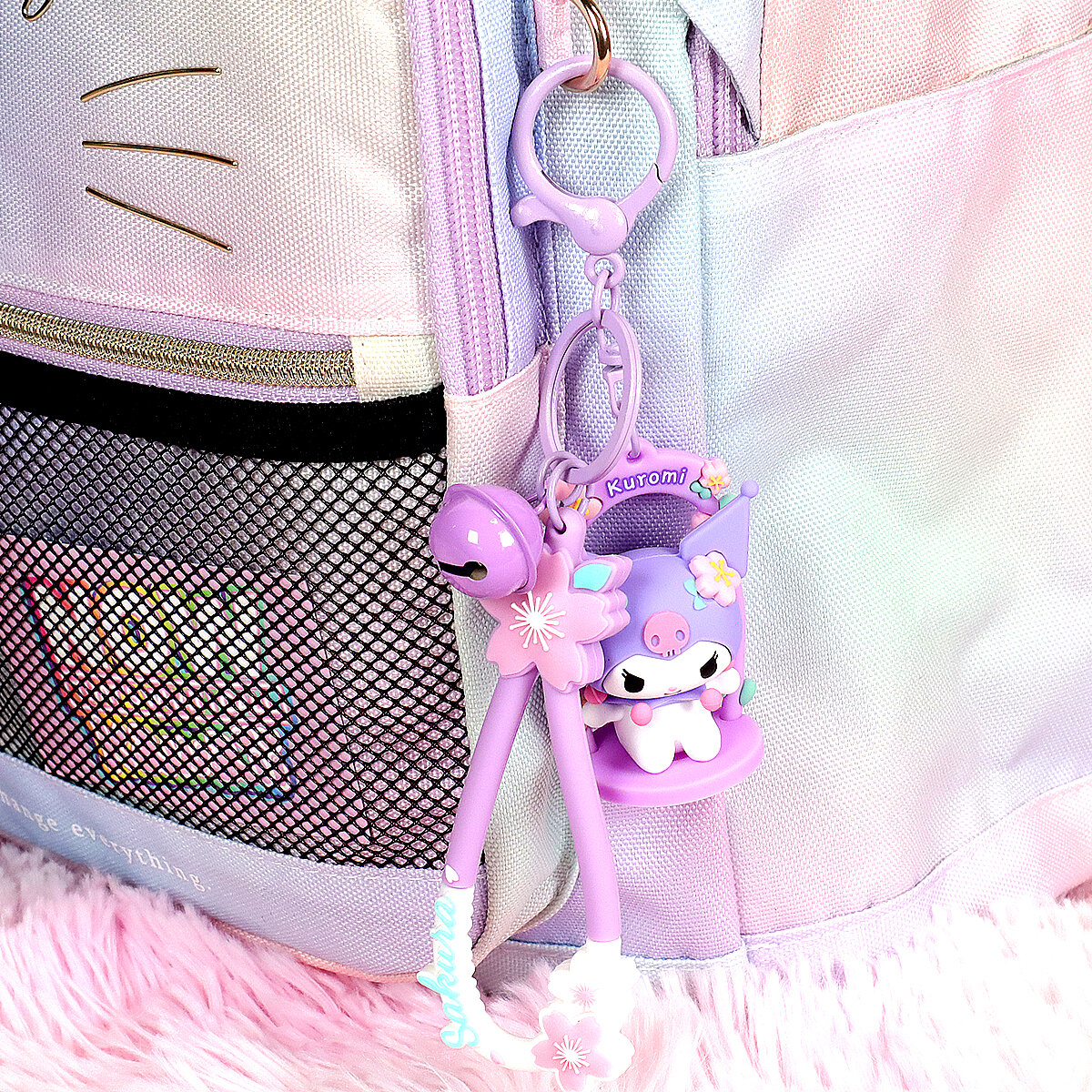 Bag charm - Kuromi Sakura Swing