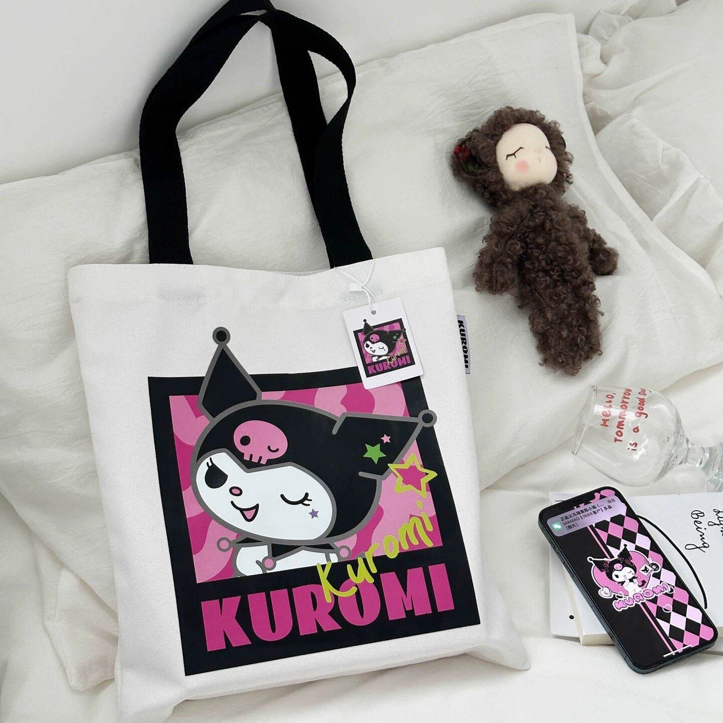 Tygväska Kuromi polaroid