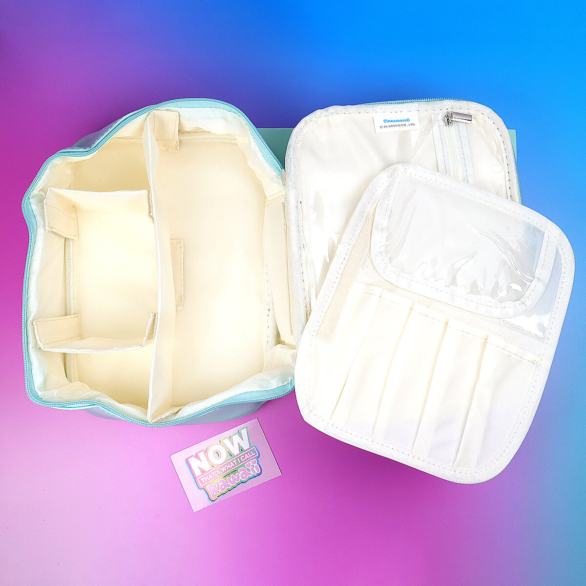 Blå-gul necessär med handtag Cinnamoroll