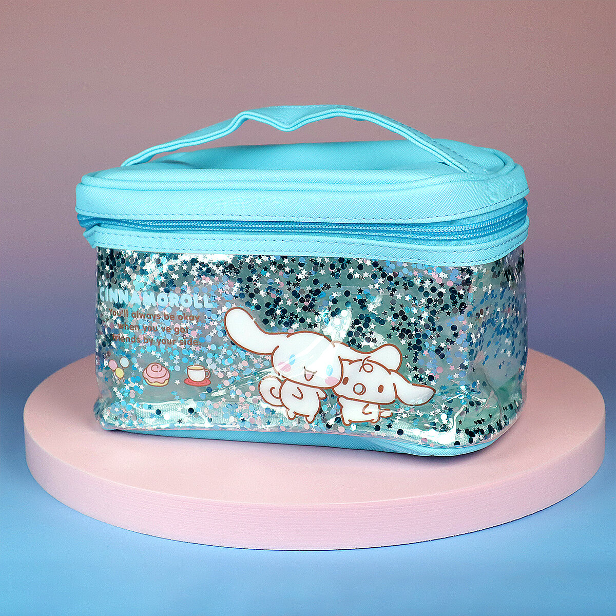 Glittrig necessär med handtag Cinnamoroll