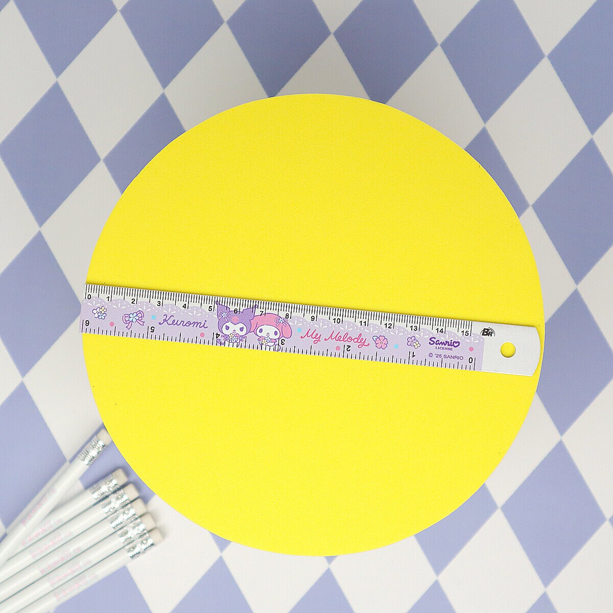 Linjal - Kuromi & My Melody 15cm Stål
