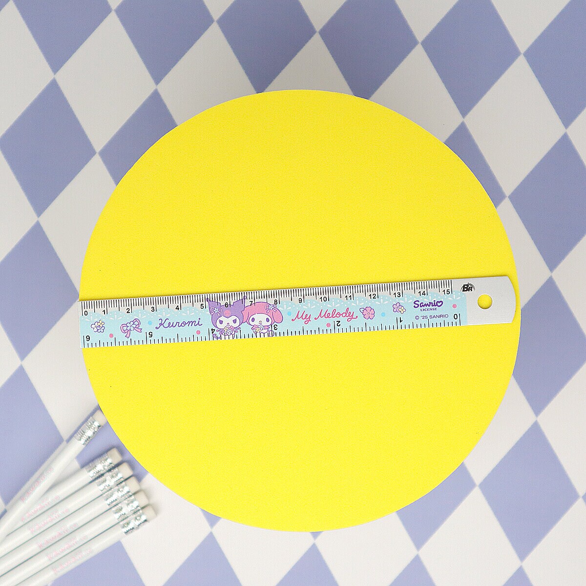Linjal - Kuromi & My Melody 15cm Stål