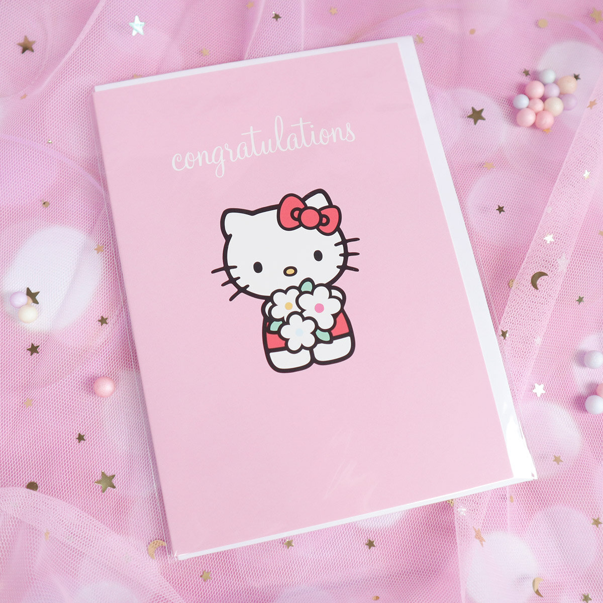 Kort med kuvert - Hello Kitty, Congratulations