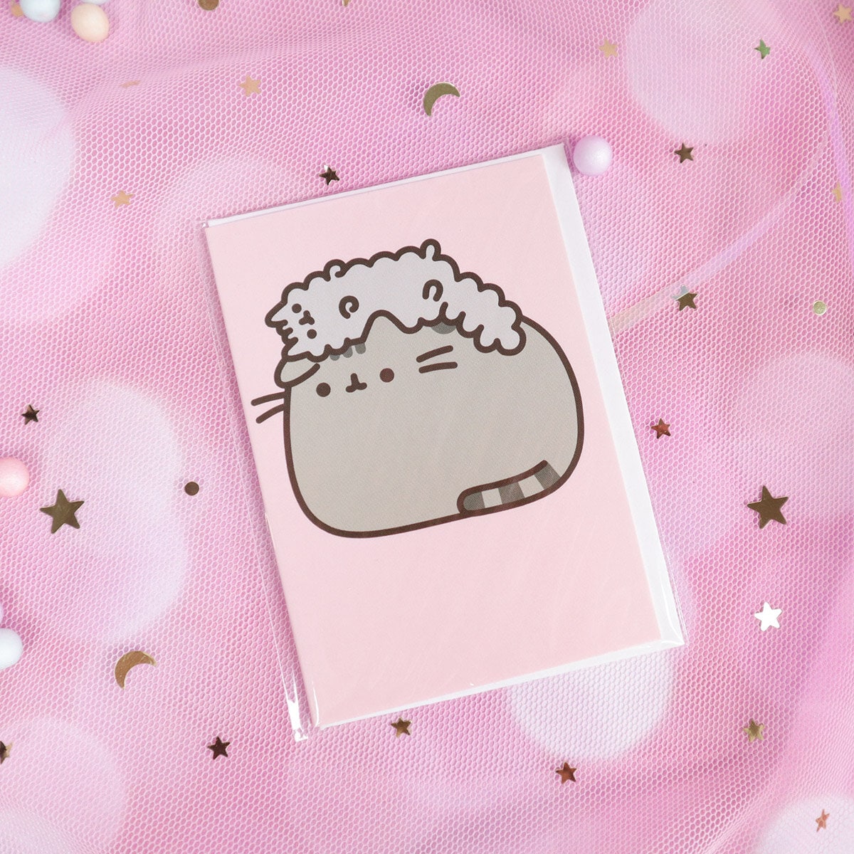 Minikort med kuvert - Stormy på Pusheen