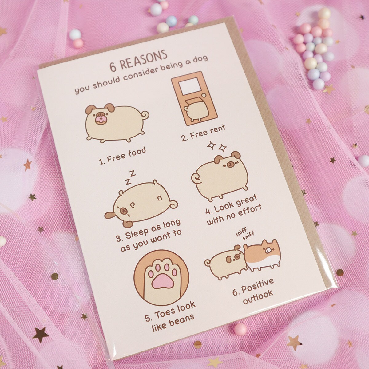 Kort med kuvert - Pusheen, consider being a Dog