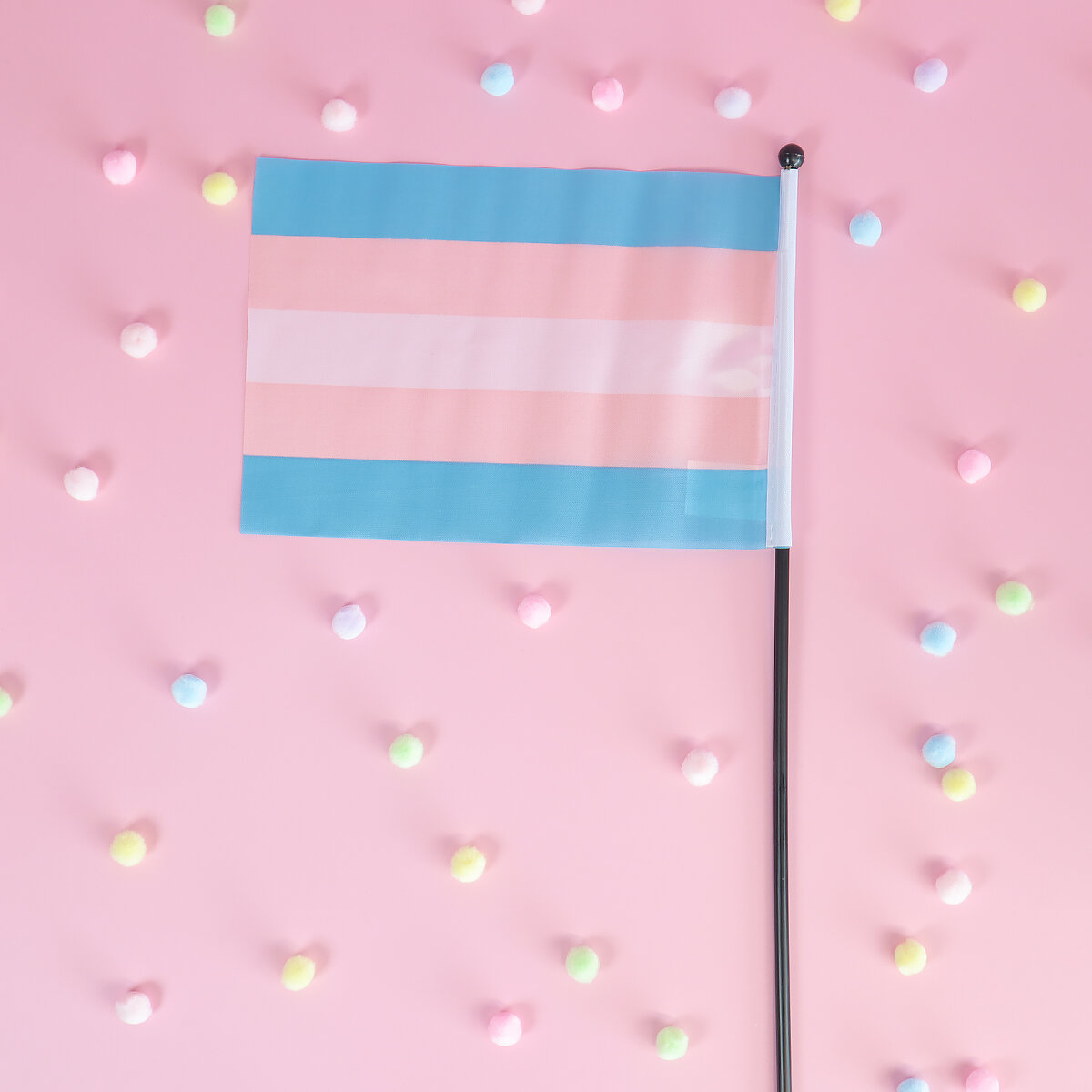 Transflagga pÃ¥ pinne - small