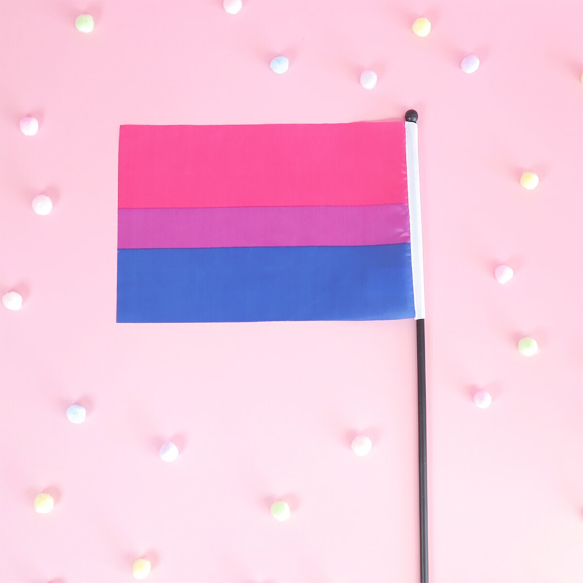 Bi-flagga på pinne - small