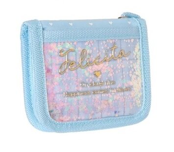 Blå plånbok med glitter, Felicita