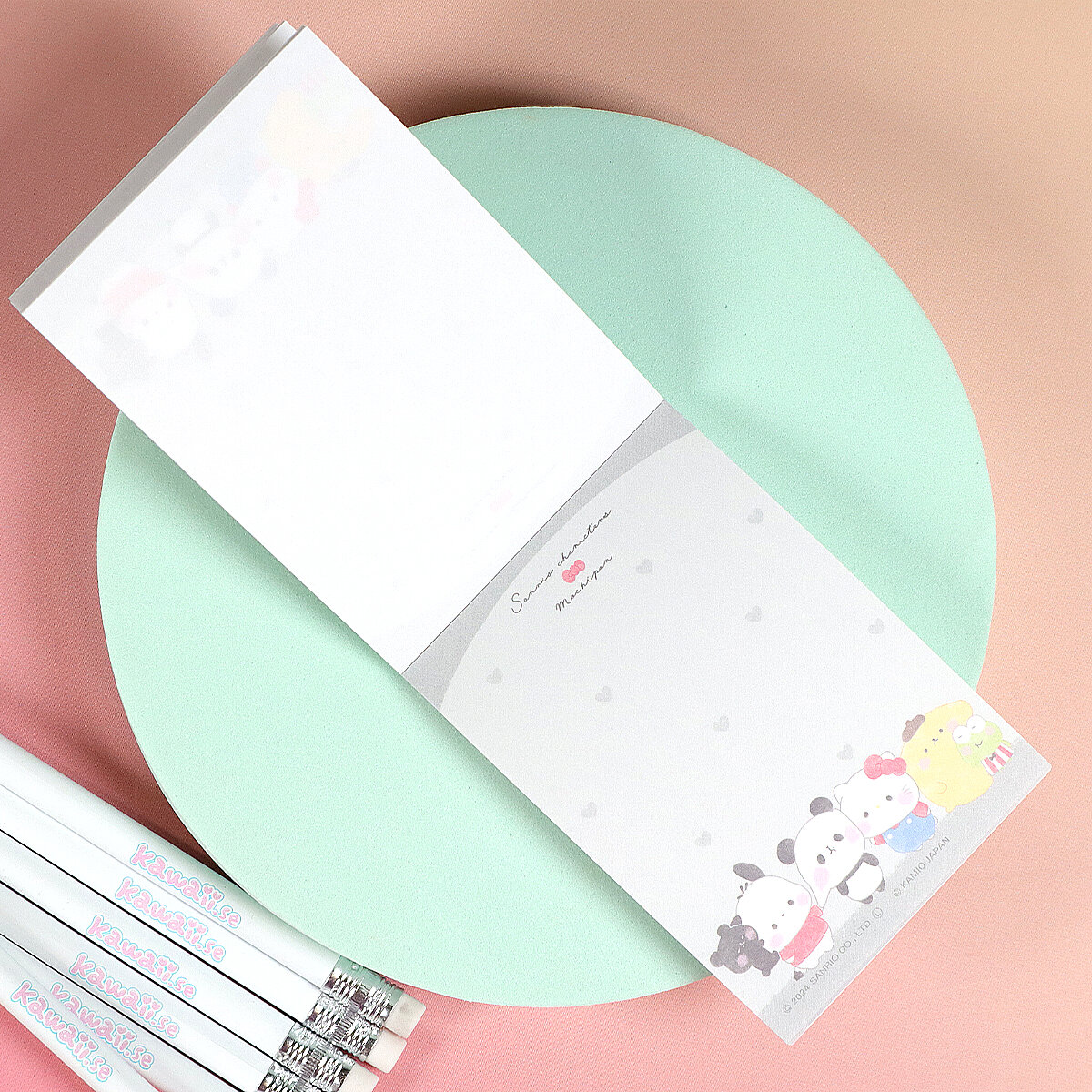 Sanrio x Mochipan grått memoblock