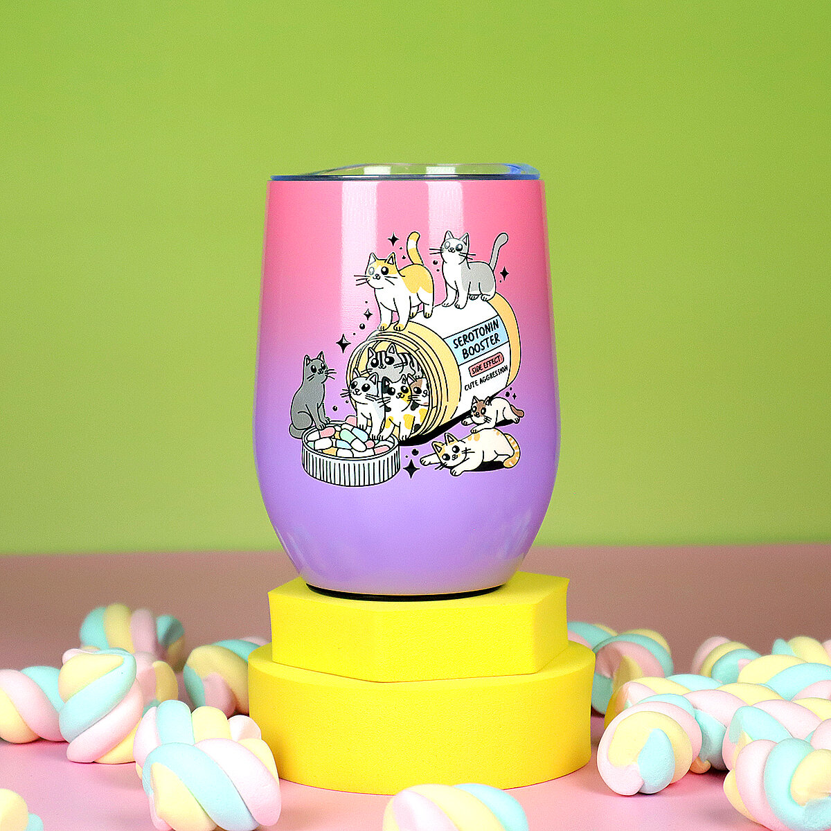 Lilarosa ståltumbler - Serotonin Booster