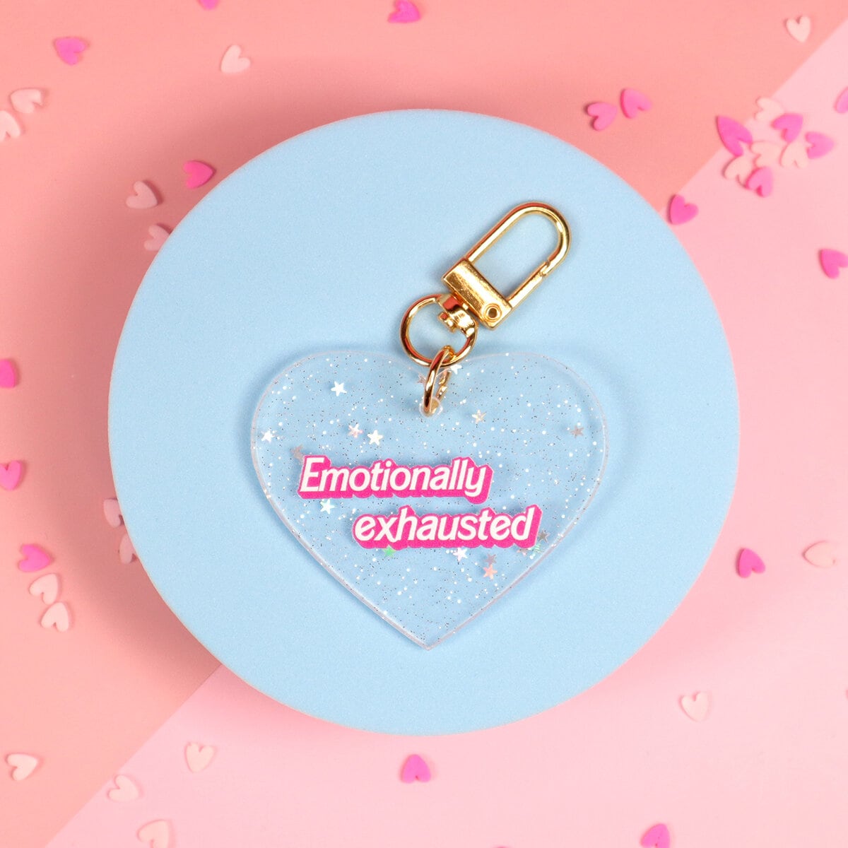 Heart key ring - Emotionally exhausted
