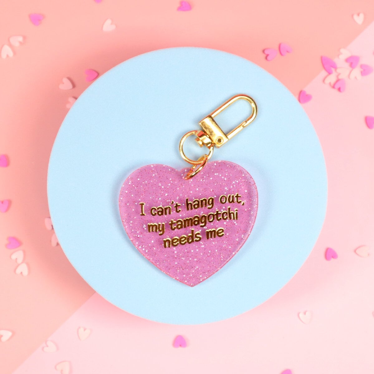 Heart key ring - My tamagotchi needs me