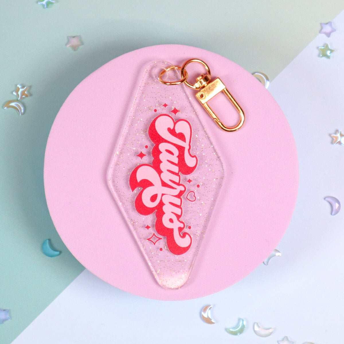 Motel key ring - Taurus, oxen
