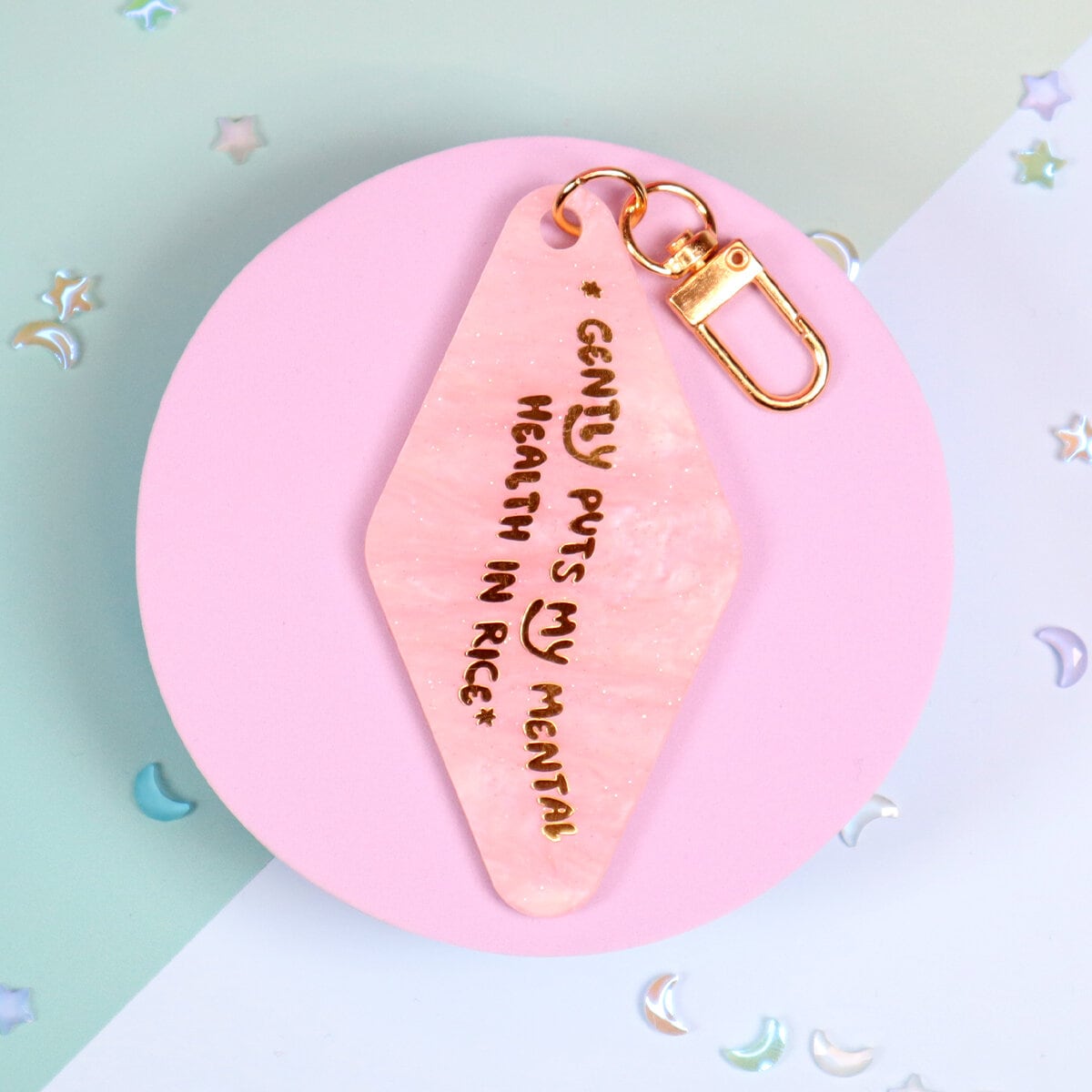 Motel key ring - Mental health in rice