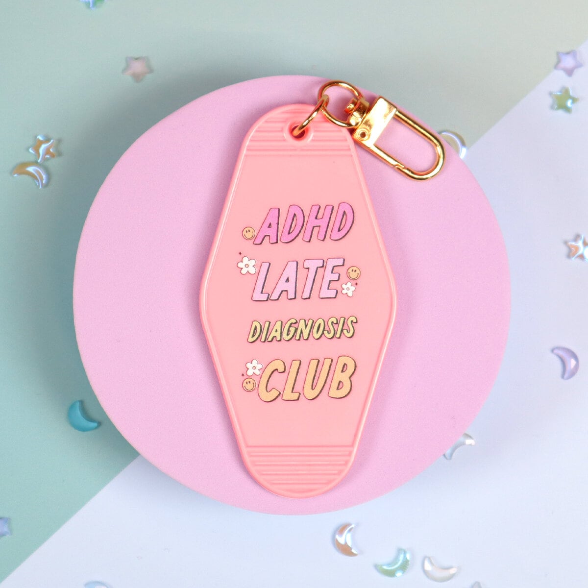 Motel key ring - ADHD late diagnosis club