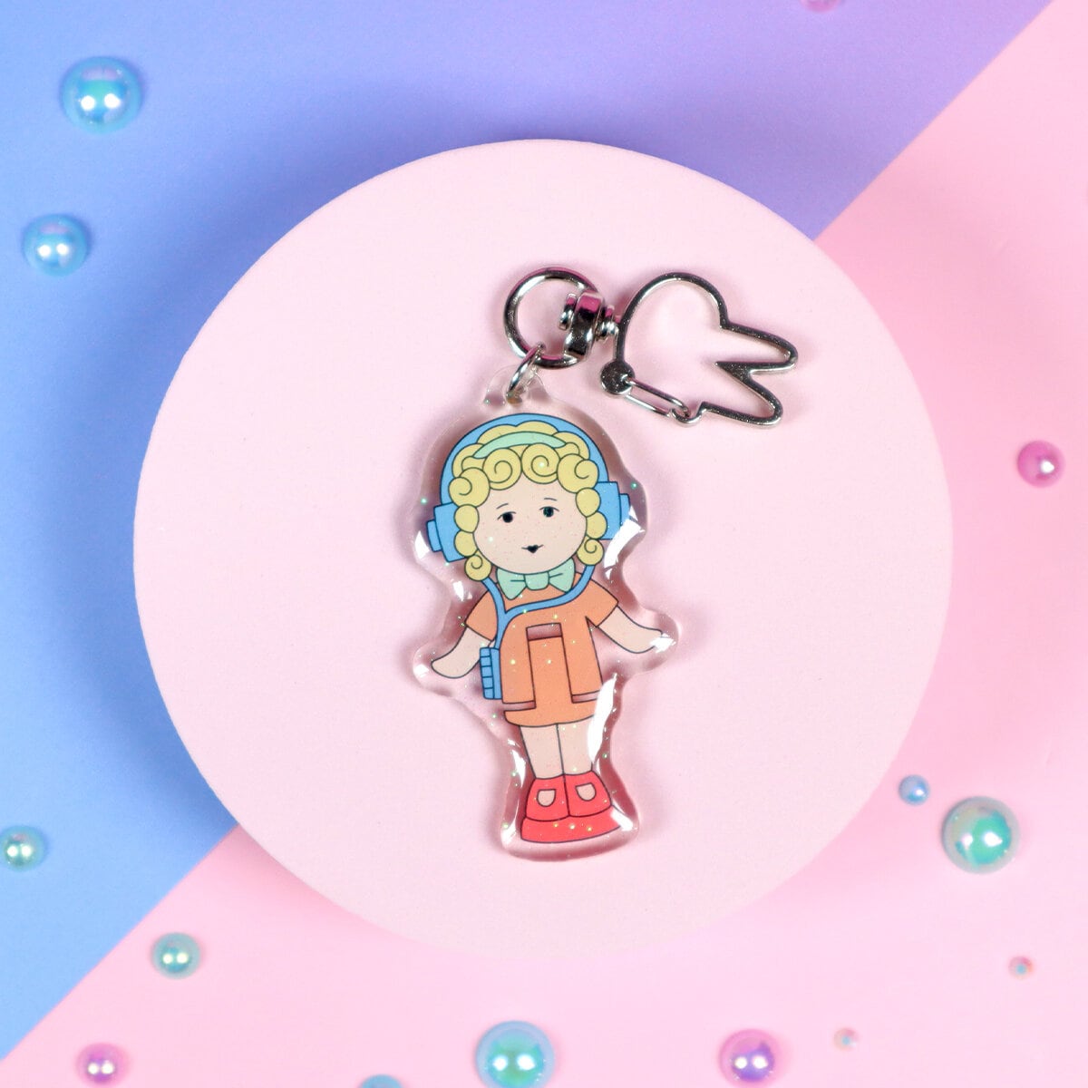 Glittrig bag charm - Polly Pocket doll