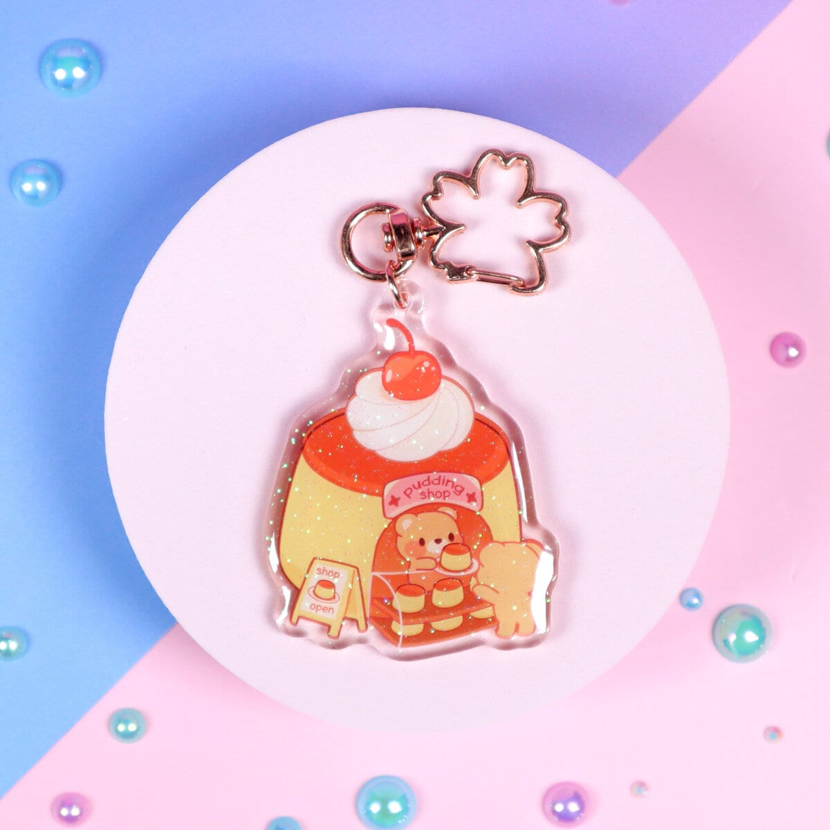 Glittrig bag charm - Pudding Shop