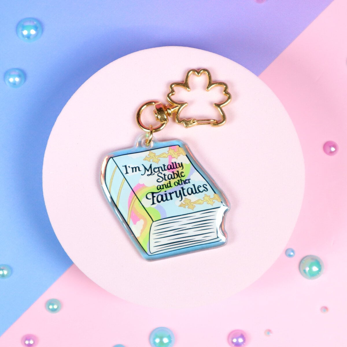 Glittrig bag charm - Mentally stable