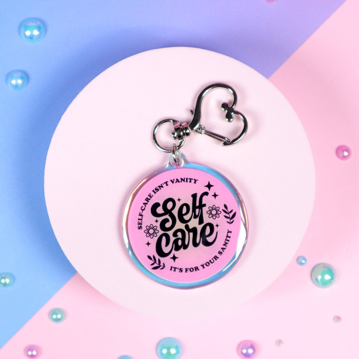 Glittrig bag charm - Self care