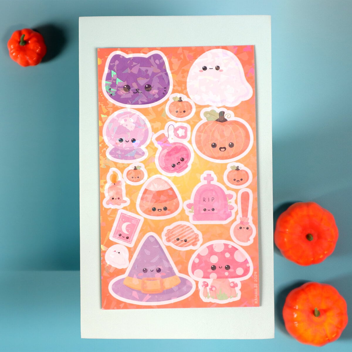 Stickersark - Glittriga Halloweenstickers