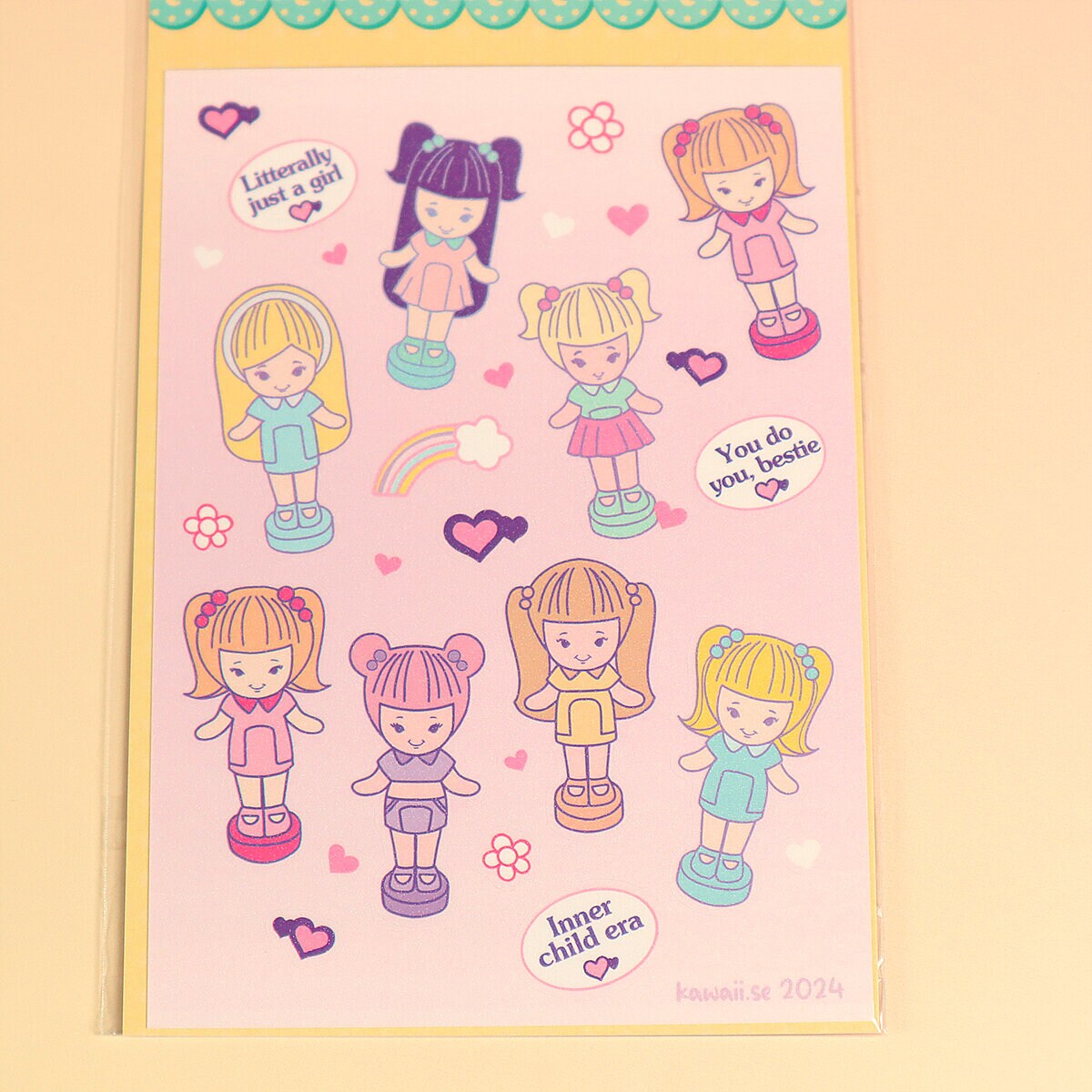 Stickersark A6 - Polly Pocket