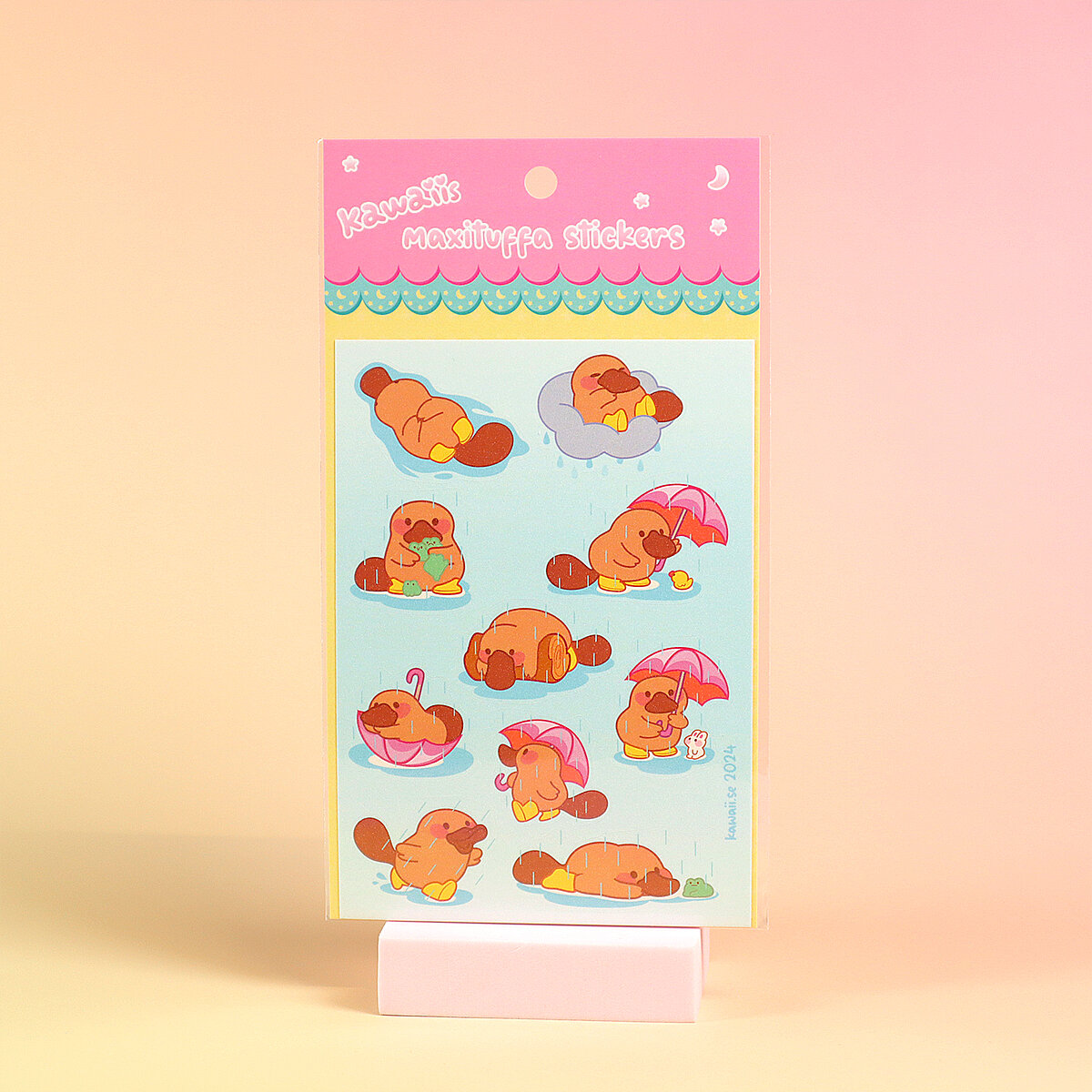 Stickersark A6 - Rainy platypus