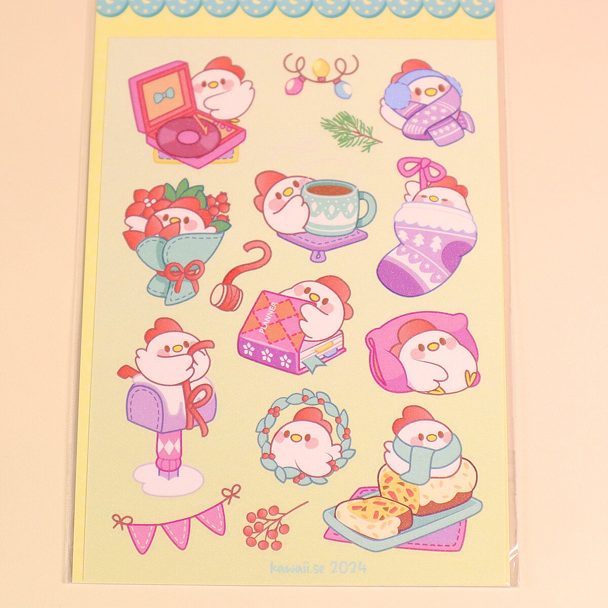 Stickersark A6 - Holiday chick