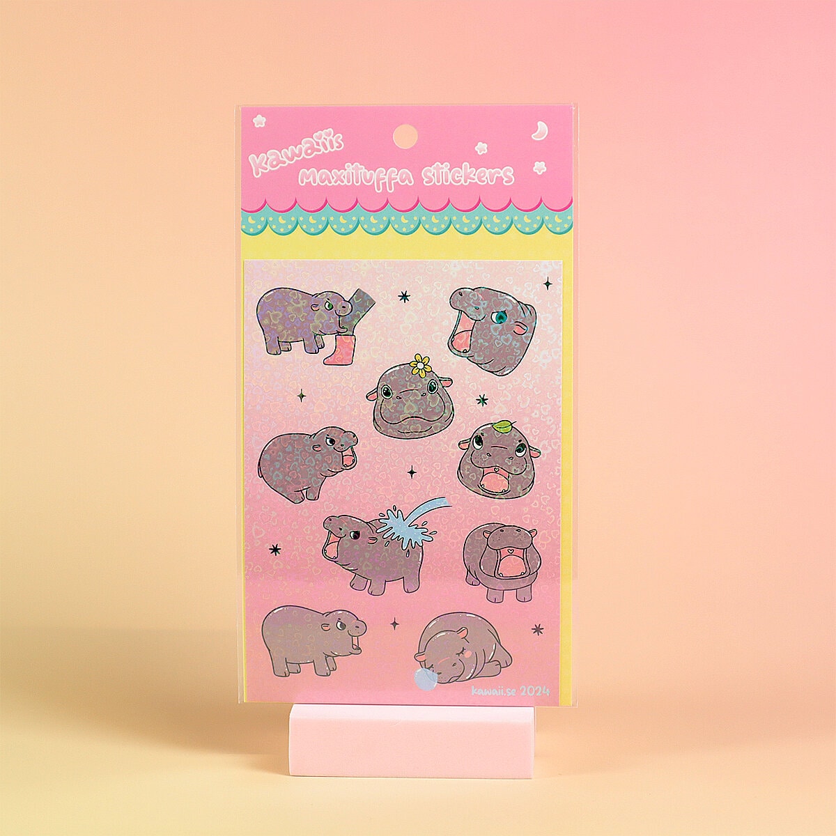 Stickersark A6 - Moo Deng