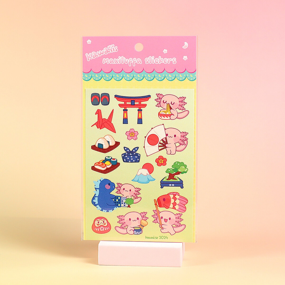 Stickersark A6 - Axolotl in Japan