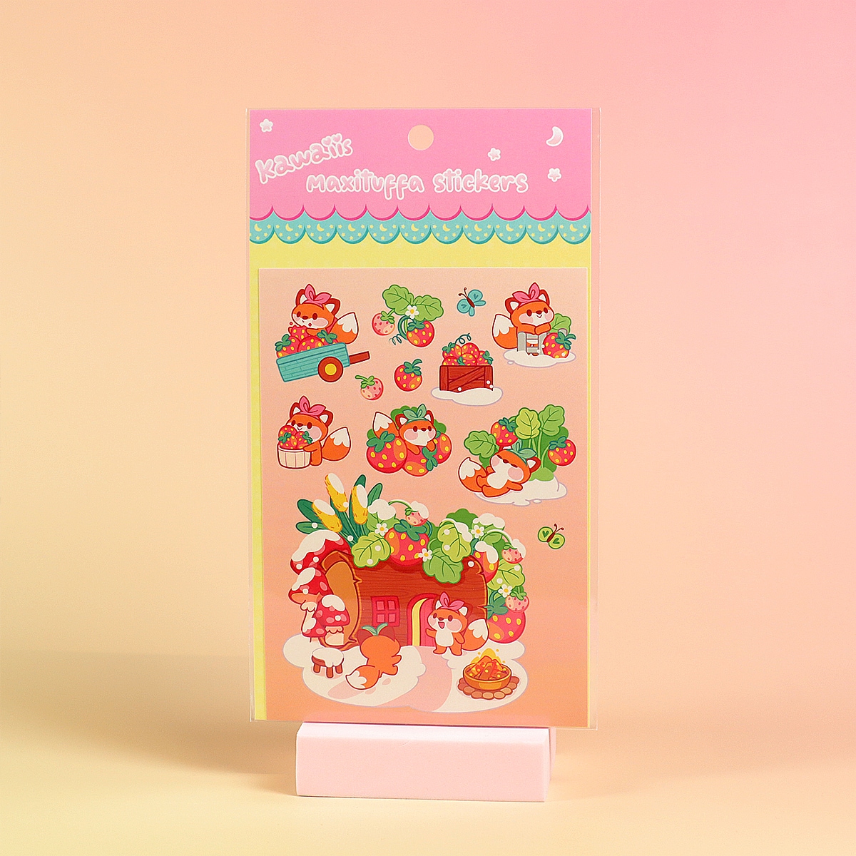 Stickersark A6 - Berry fox