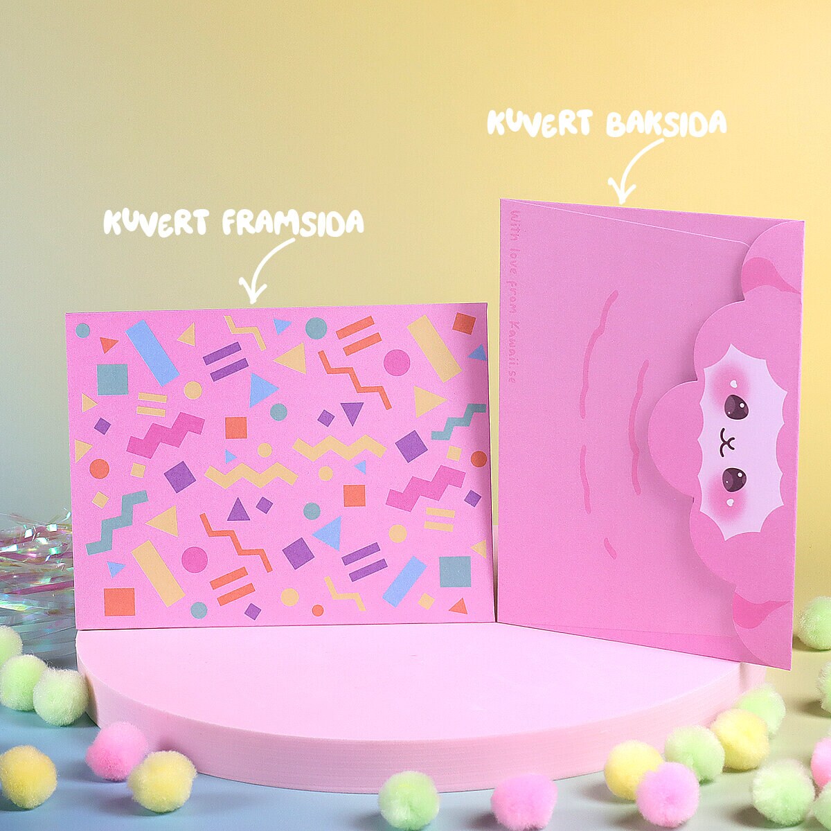 Kort med kuvert - You´re stuck with me