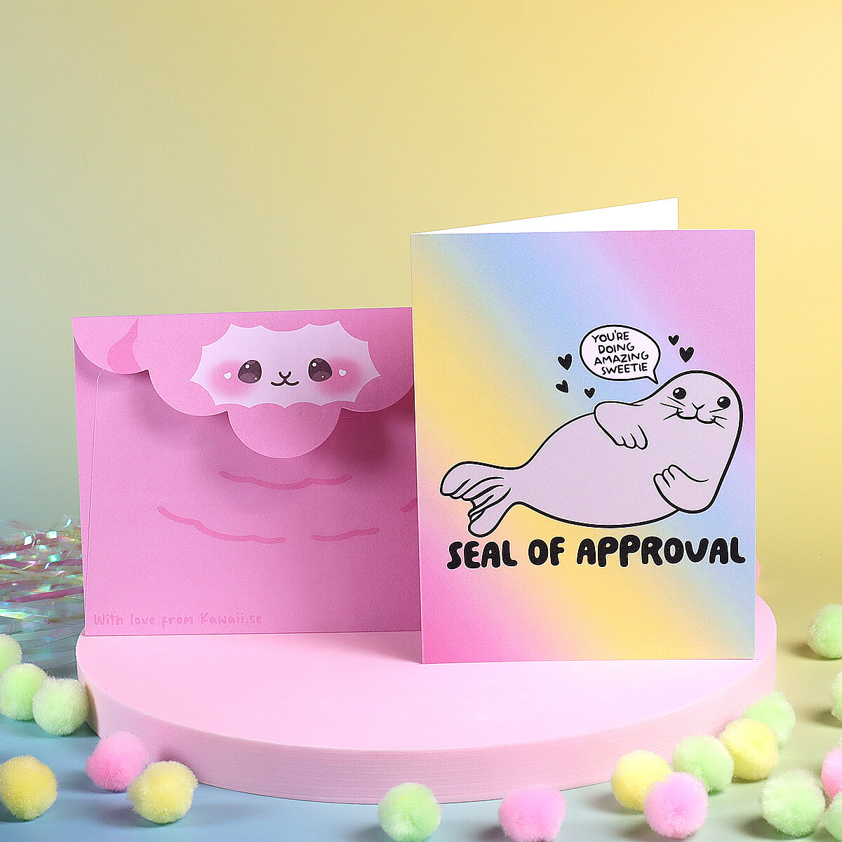Kort med kuvert  - Seal of approval