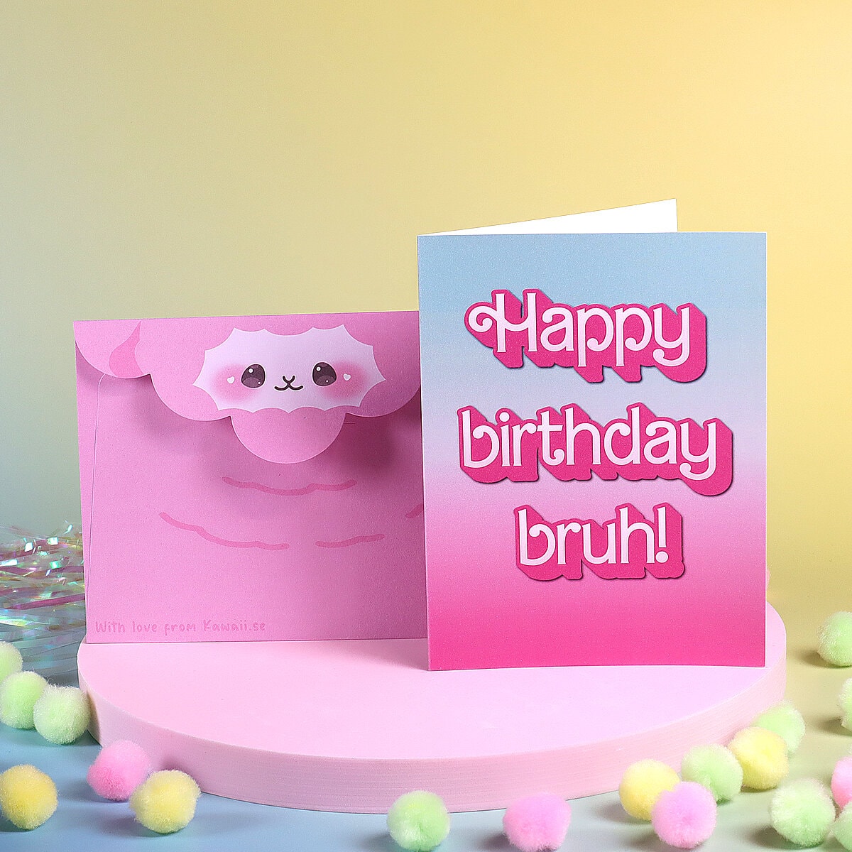 Kort med kuvert -  Happy birthday bruh!