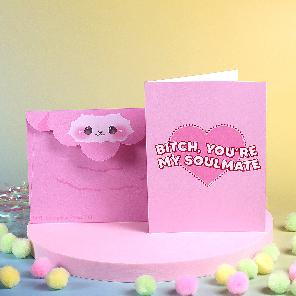 Kort med kuvert - Bitch, you´re my soulmate