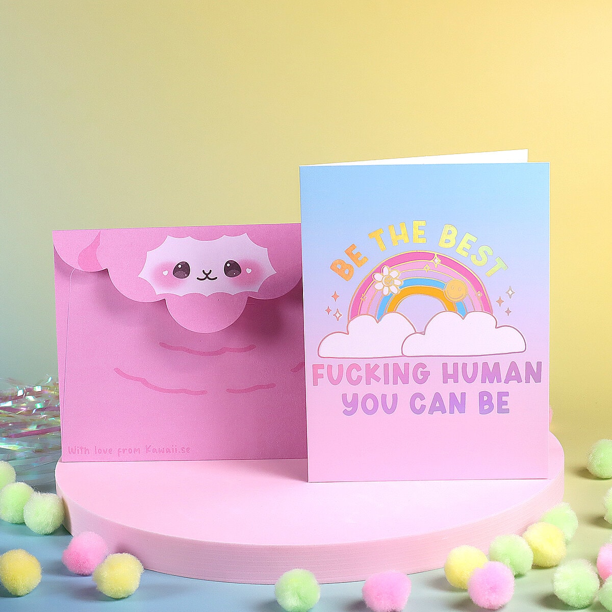 Kort med kuvert - Be the best fucking human