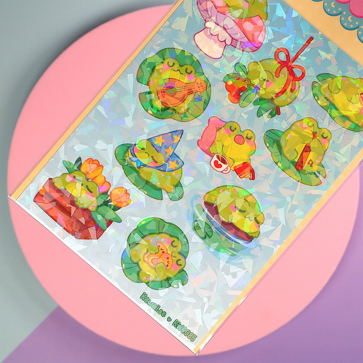 Stickersark A6 - Tired frogs