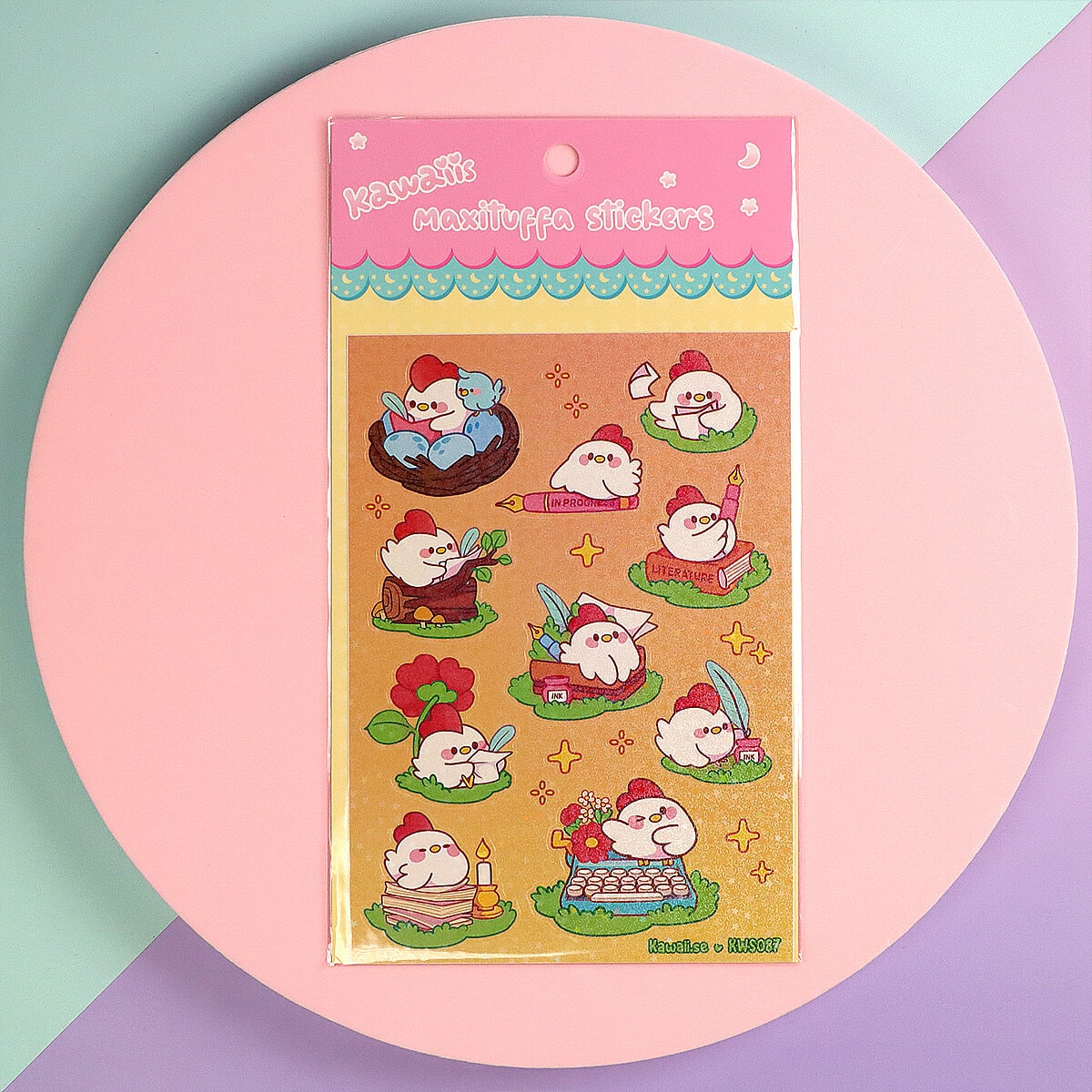 Stickersark A6 - Writer chick