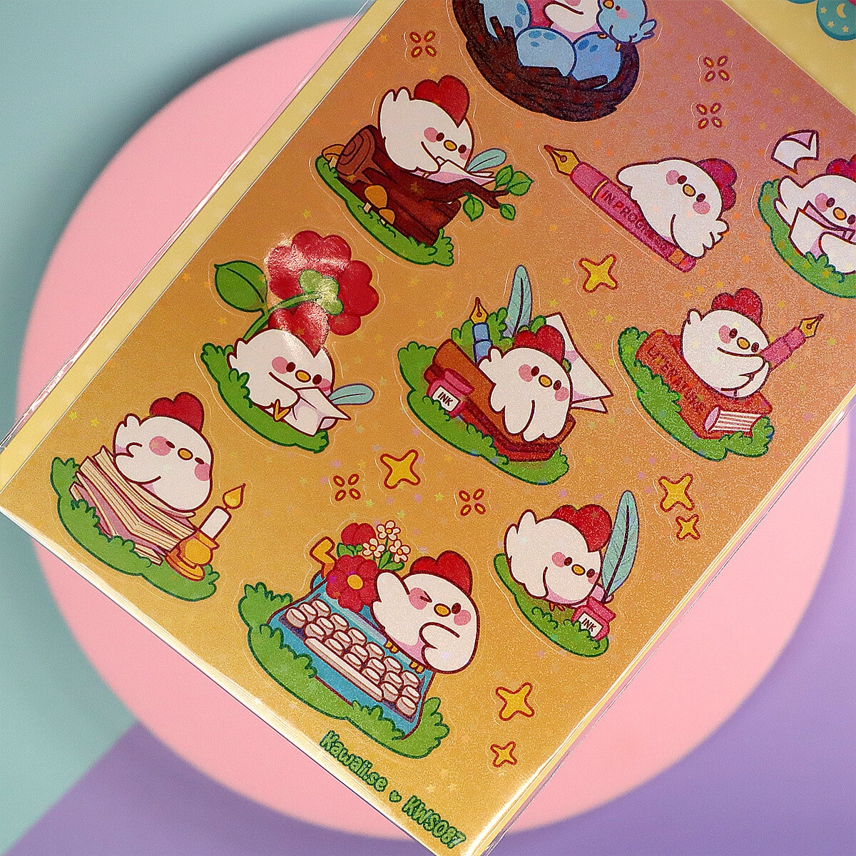 Stickersark A6 - Writer chick