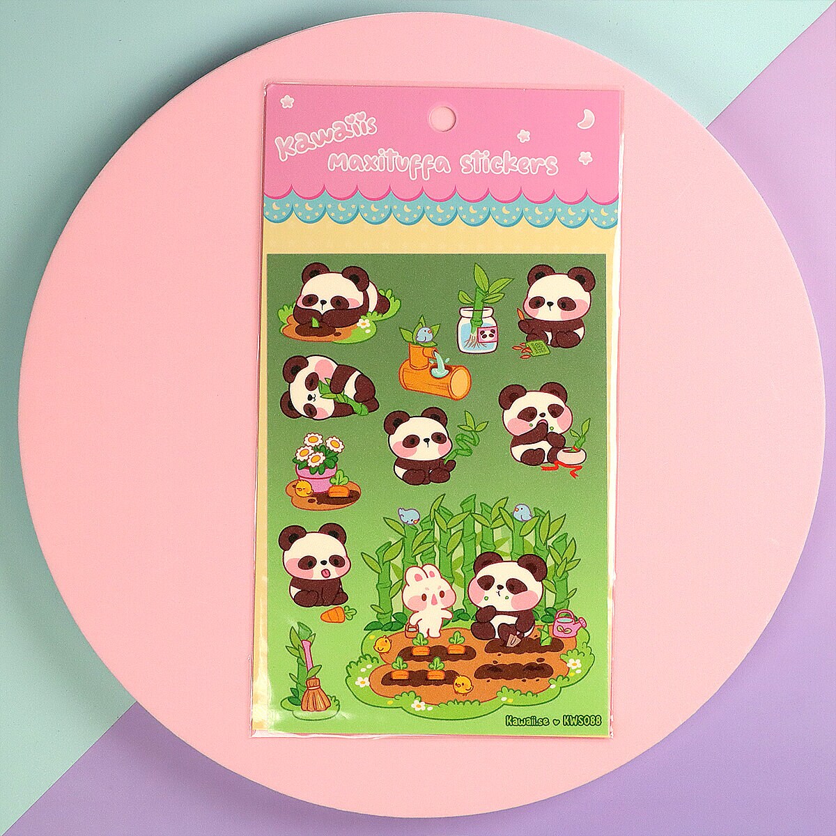 Stickersark A6 - Bamboo panda