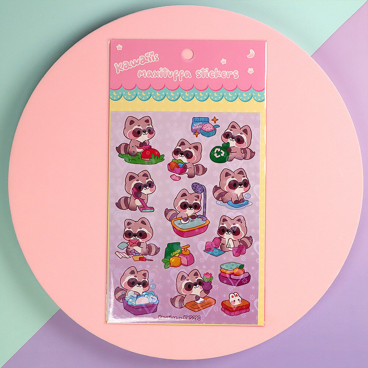 Stickersark A6 - Shore raccoon