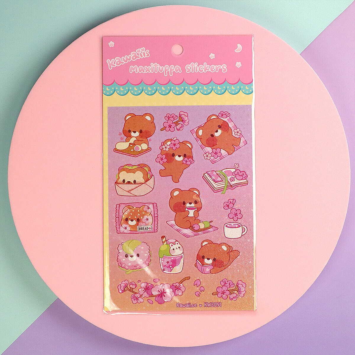 Stickersark A6 - Sakura bear