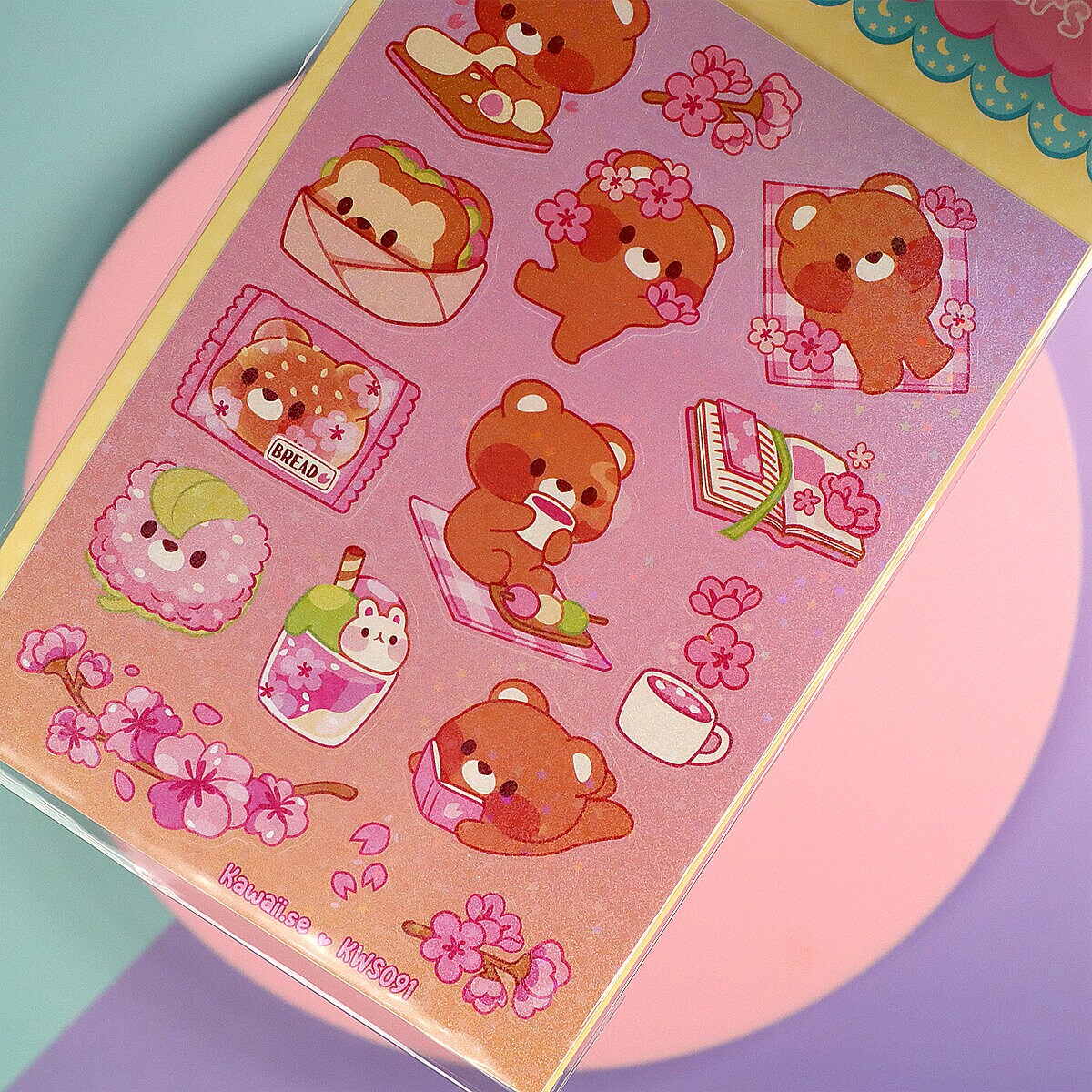 Stickersark A6 - Sakura bear