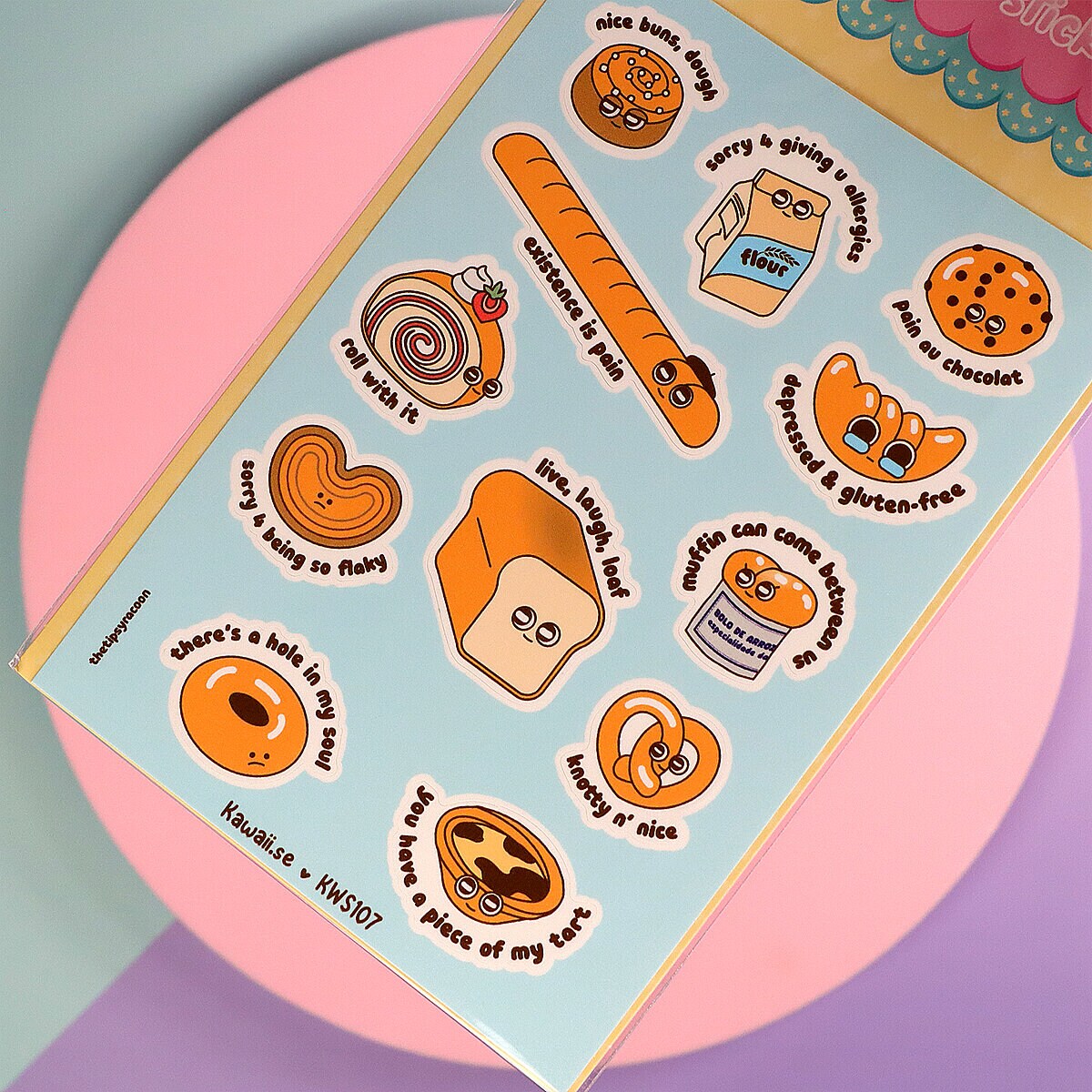 Stickersark A6 - Breads being bread