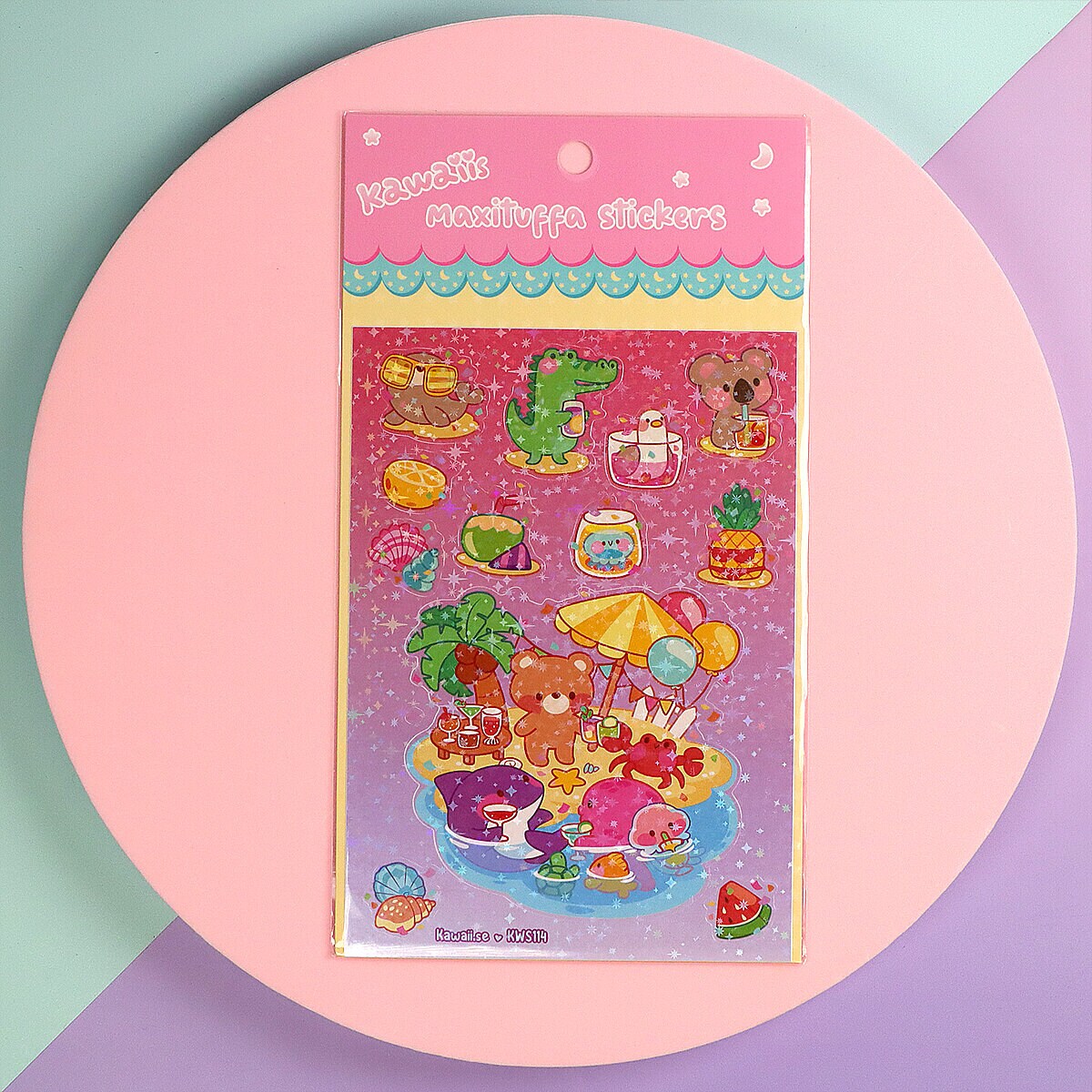 Stickersark A6 - Vacation party