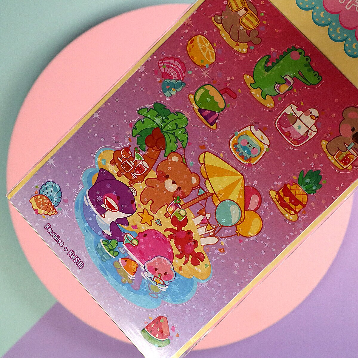 Stickersark A6 - Vacation party